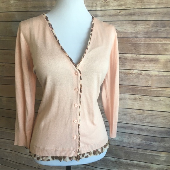 New York & Company Sweaters - New York & Company Blush Cardigan with Accent